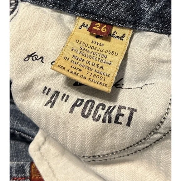 7 For All Mankind Vintage Women's "A" Pocket Boot Low Rise Jeans SZ 26 (28x29) - Picture 5 of 11